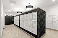 the lockers in the locker room at the club