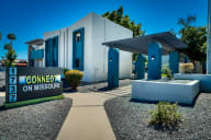 a building with a sign in front of it at Connect on Missouri, Phoenix Arizona