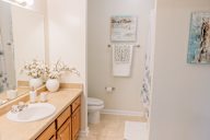 a bathroom with a sink and a toilet and a shower