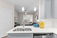 Active Adult kitchen with a stainless steel sink