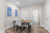 Active Adult dining room with a wooden table and chairs