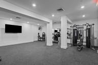 Active Adult gym with weight lifting equipment
