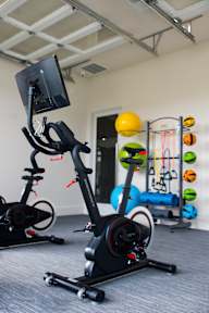 Gym equipment at Saltaire Apartment Homes in Santa Rosa Beach, FL