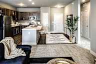 Modern living room at Sterling at Prairie Trail in Ankeny, IA