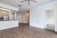 Living Room with Ceiling Fan