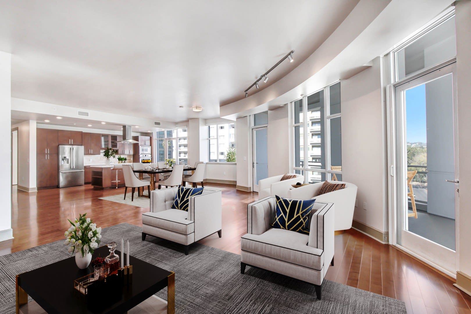 wilshire victoria interior photo of the dining and living room