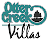 A logo for Outer Creek Villas featuring a tree and a stylized creek.