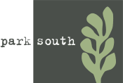 a logo with the word south on a green background