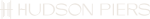 The image shows the text "HUDSON PIERS" in white letters on a green background.