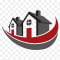 a house on a boat with a red flood insurance logo