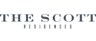 The image shows a logo with the text "THE SCOTT" in large letters, followed by the word "RESIDENCES" in smaller letters.