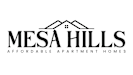 A logo for Mesa Hills Affordable Apartment Homes.