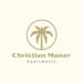 A logo for Christian Manor Apartments featuring a palm tree.