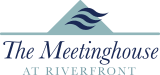 the logo for the metropolitan at riverfront with the logo of a wave on a