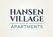 The image is a logo of Hansen Village Apartments.