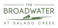 a logo for the broadwater at salado creek with a graphic of a tree at The Broadwater at Salado Creek, San Antonio, Texas