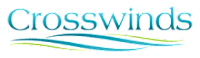 The image features the word "Crosswinds" in blue with a stylized representation of wind in blue and green below it.