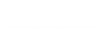 a white logo on a black background