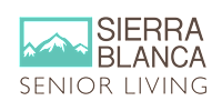 The image is a logo for Sierra Blanca Senior Living.