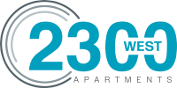 a green background with the text 2330 west apartments