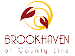 A logo with the text "Brookhaven at County Line" beneath it.