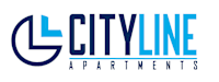 Cityline Apartments logo with a blue and black color scheme.