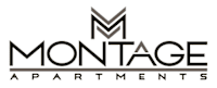 The image is a logo for Montage Apartments.