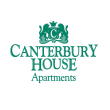 a blue and green logo for a apartment complex