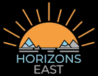 A graphic with a sun, mountains, and the text "Horizons East" is displayed.