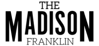 Black wordmark logo of The Madison Franklin