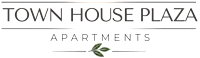 A sign that says Town House Plaza Apartments