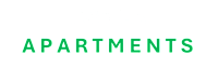 The image displays the words "FOSTER APARTMENTS" in large green letters.