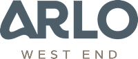 A logo with the words "ARLO WEST END" in large letters.