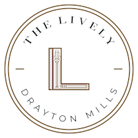 The logo for The Lively Drayton Mills features a stylized "L" in the center.