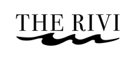 The image displays the text "THE RIVI" in large, bold letters with a stylized wave design beneath it.