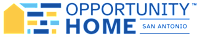 A graphic with the words "Opportunity Home San Antonio" and a house icon.