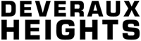 The image displays the words "DEVERAUX HEIGHTS" in large, bold letters.