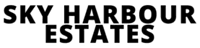 The image displays the words "SKY HARBOUR ESTATES" in bold, black letters.