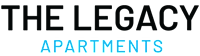 The image displays the words "THE LEGACY" and "APARTMENTS" in large, bold letters.
