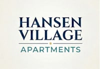 The image is a logo of Hansen Village Apartments.