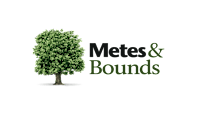 A tree is pictured next to the words "Metes & Bounds".
