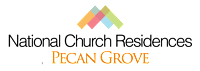 The image is a logo for National Church Residences Pecan Grove.