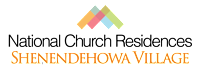 The image is a logo for National Church Residences Shenendehowa Village.