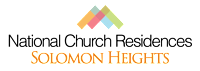 The image is a logo for National Church Residences in Solomon Heights.