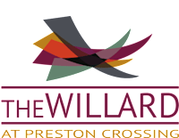 A logo with a bird and the text "The Willard at Preston Crossing".