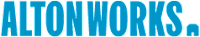a row of blue lines on a green background