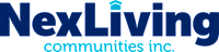 The image is a logo for NexLiving Communities Inc.