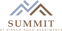 A logo for Summit at Hirsch Road Apartments.