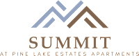 The image is a logo for Summit at Pine Lake Estates Apartments.