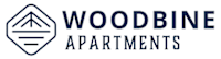 The image is a logo for Woodbine Apartments.